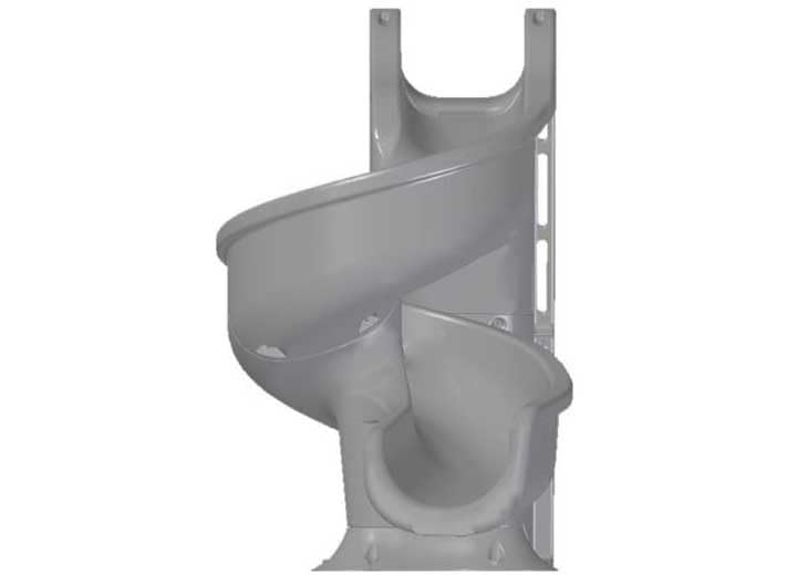 Global Pool Products Tsunami Compact Deck-Mounted Pool Slide – Grey