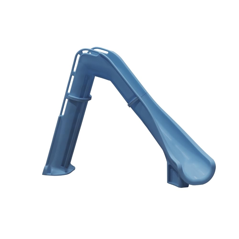 Bad Axe X7 Tall Deck-Mounted Pool Slide – Blue Quartz, Right-Hand Turn