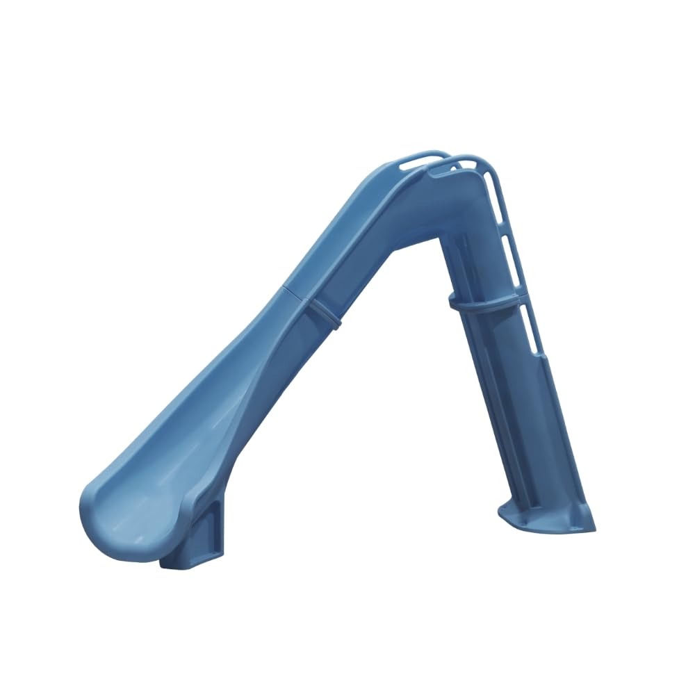 Bad Axe X7 Tall Deck-Mounted Pool Slide – Blue Quartz, Left-Hand Turn