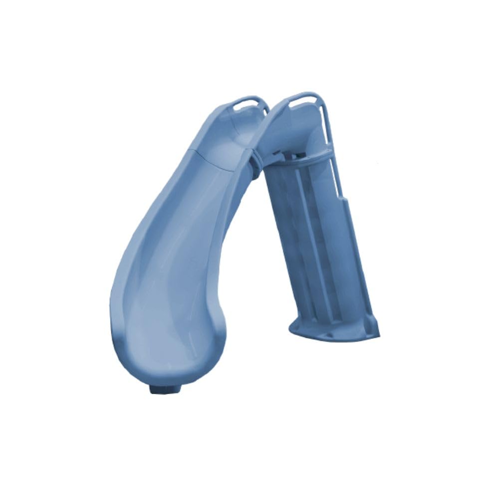 Bad Axe X6 Deck-Mounted Pool Slide – Blue Quartz, Left-Hand Turn