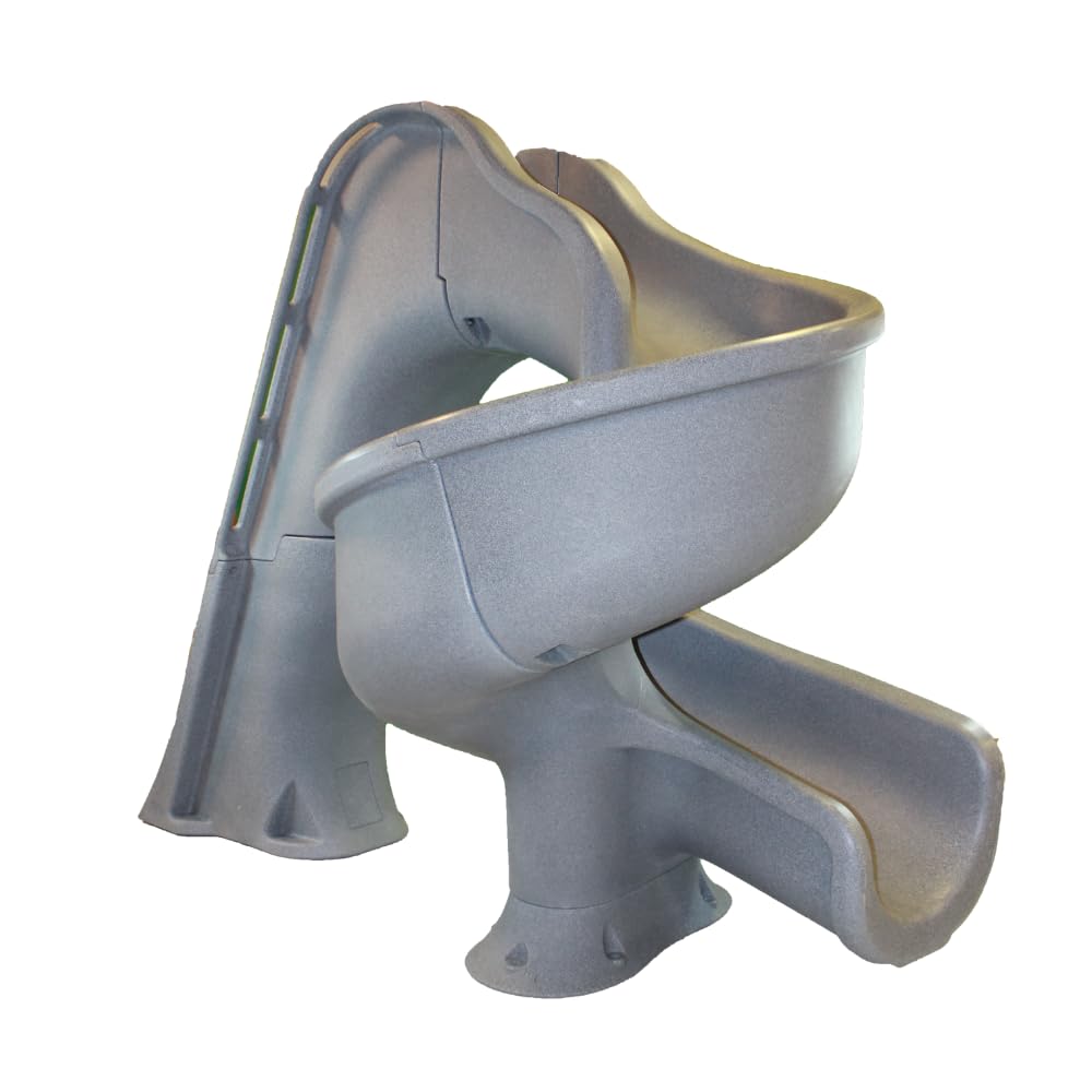 Global Pool Products Tsunami Compact Deck-Mounted Pool Slide – Sand